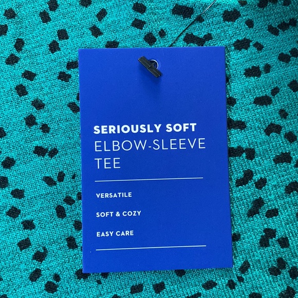 Apt. 9 Green Spotted Seriously Soft Elbow Sleeve Tee - Picture 3 of 4